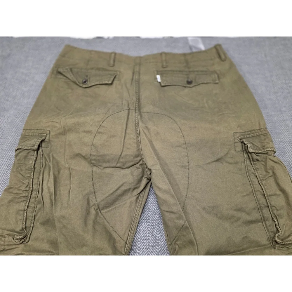 Levi Strauss Mens Olive Green Cargo Pants Straight Leg‎ Utility 38x30 12462-0004